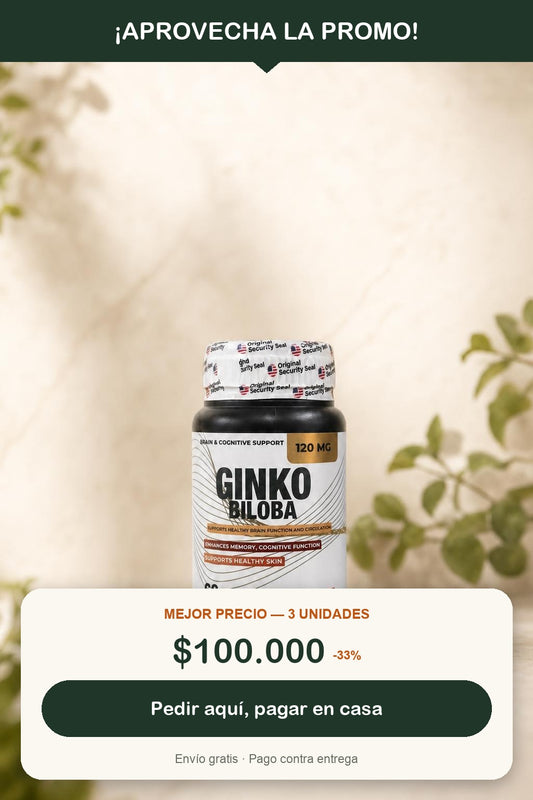Ginkgo Biloba - promo y llamado a la accion