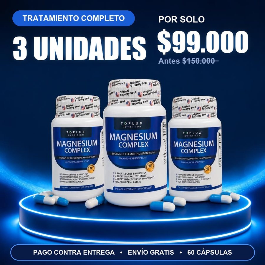 Magnesio Complex 8 en 1 — 60 Cápsulas