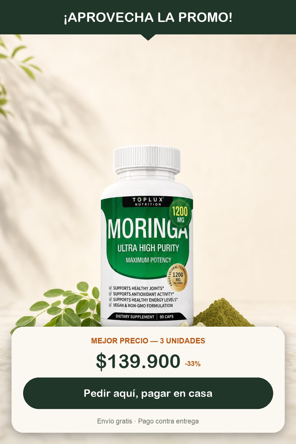 Moringa - promo y llamado a la accion