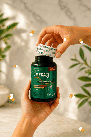 Omega 3 - abriendo el frasco
