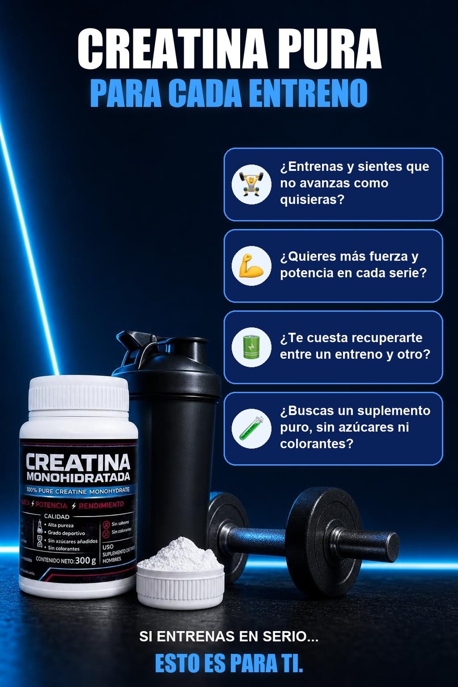 Creatina pura para cada entreno