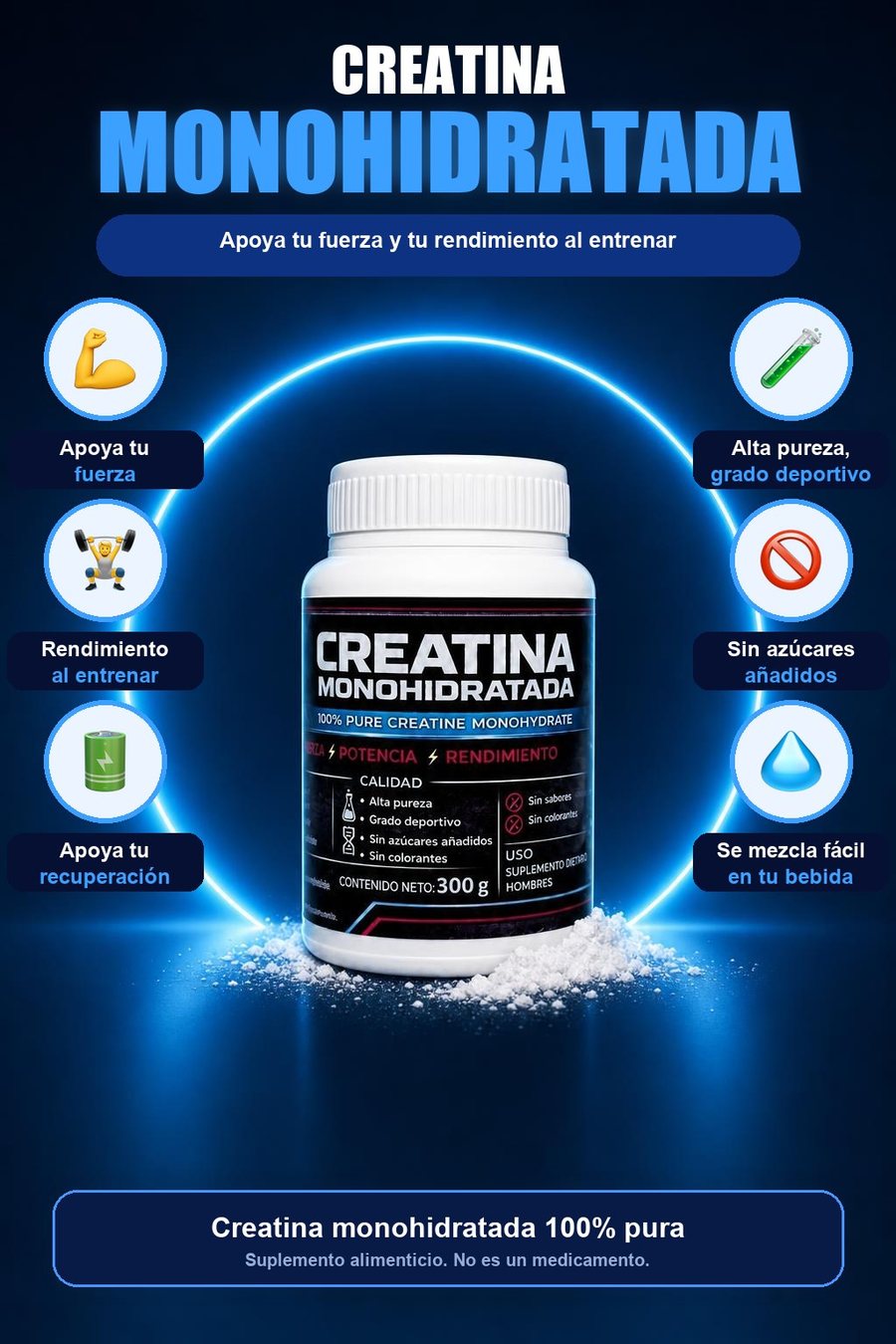 Beneficios de la creatina monohidratada