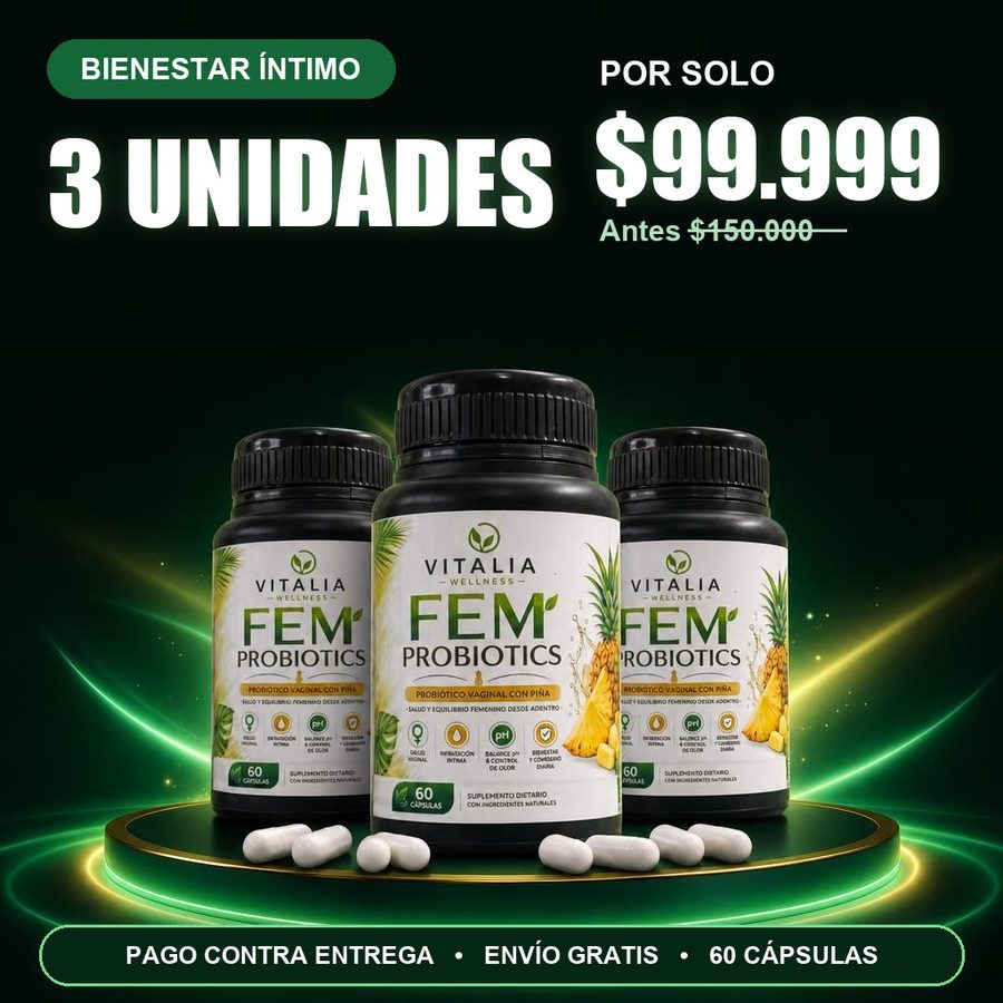 Fem Probiotics con Piña — 60 Cápsulas